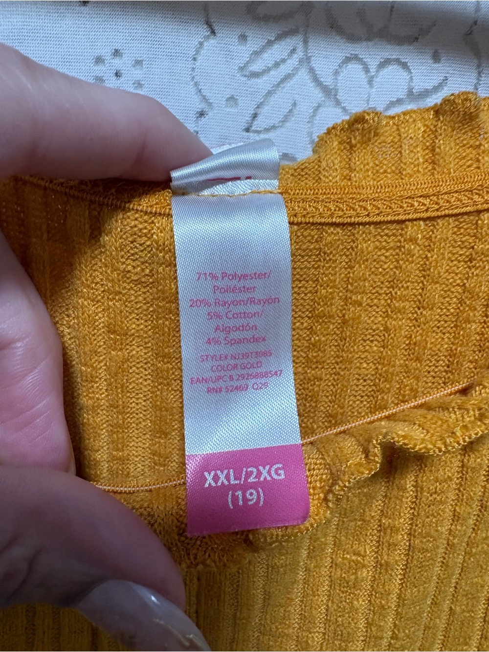 No Boundaries Mustard Ribbed Off Shoulder Button Dress XXL 2X - Picture 4 of 5